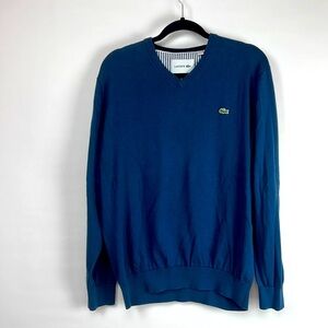 Lacoste V. Neck  design sweater for men size XXL